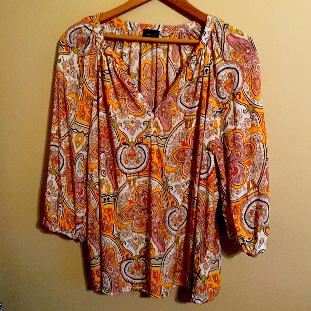 Jones & Co. Jones of New York Bohemian Blouse 1X